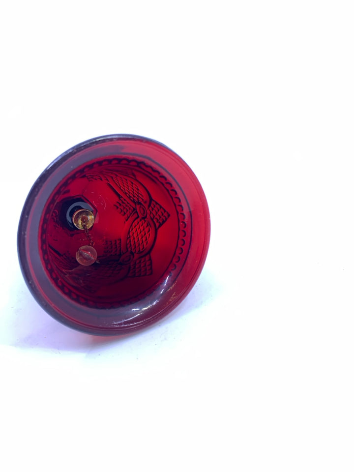 VTG CRANBERRY GLASS BELL.