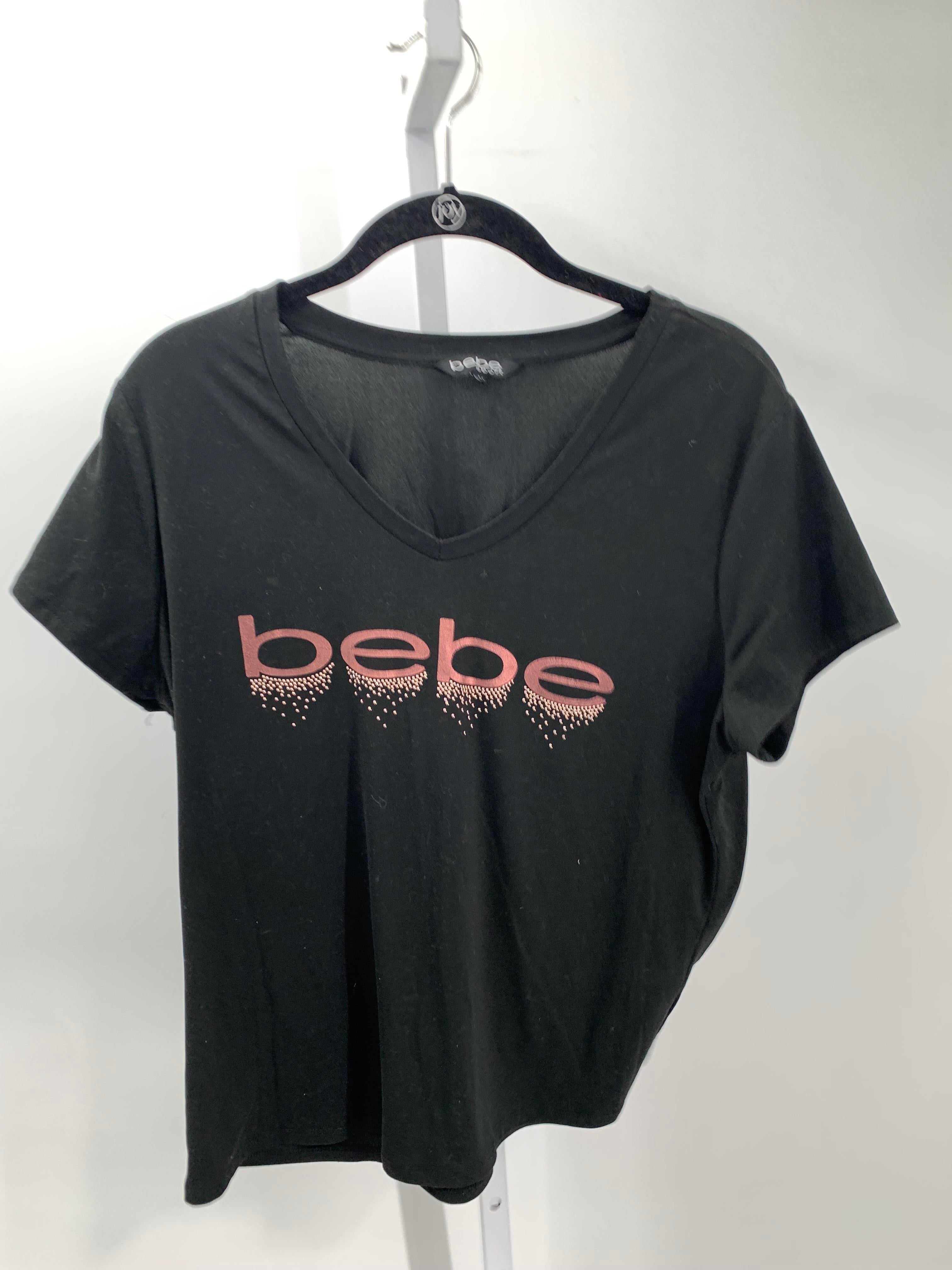 Bebe Size Large Misses Short Sleeve Shirt