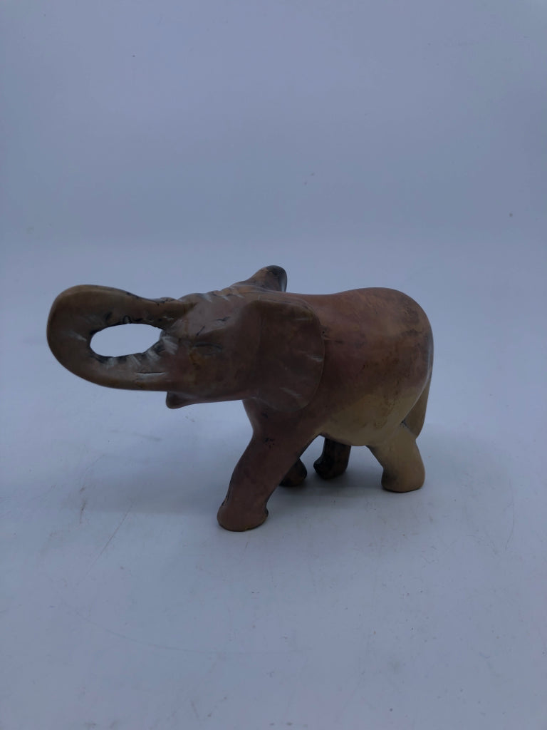 CARVED STONE ELEPHANT.