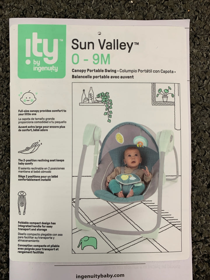 InGenuity Sun Valley Canopy Portable Swing