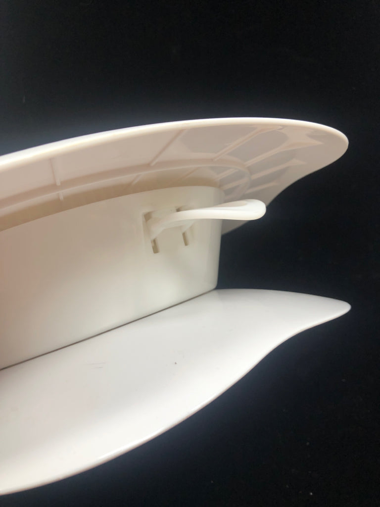 WHITE ROTATING CAKE-STAND.