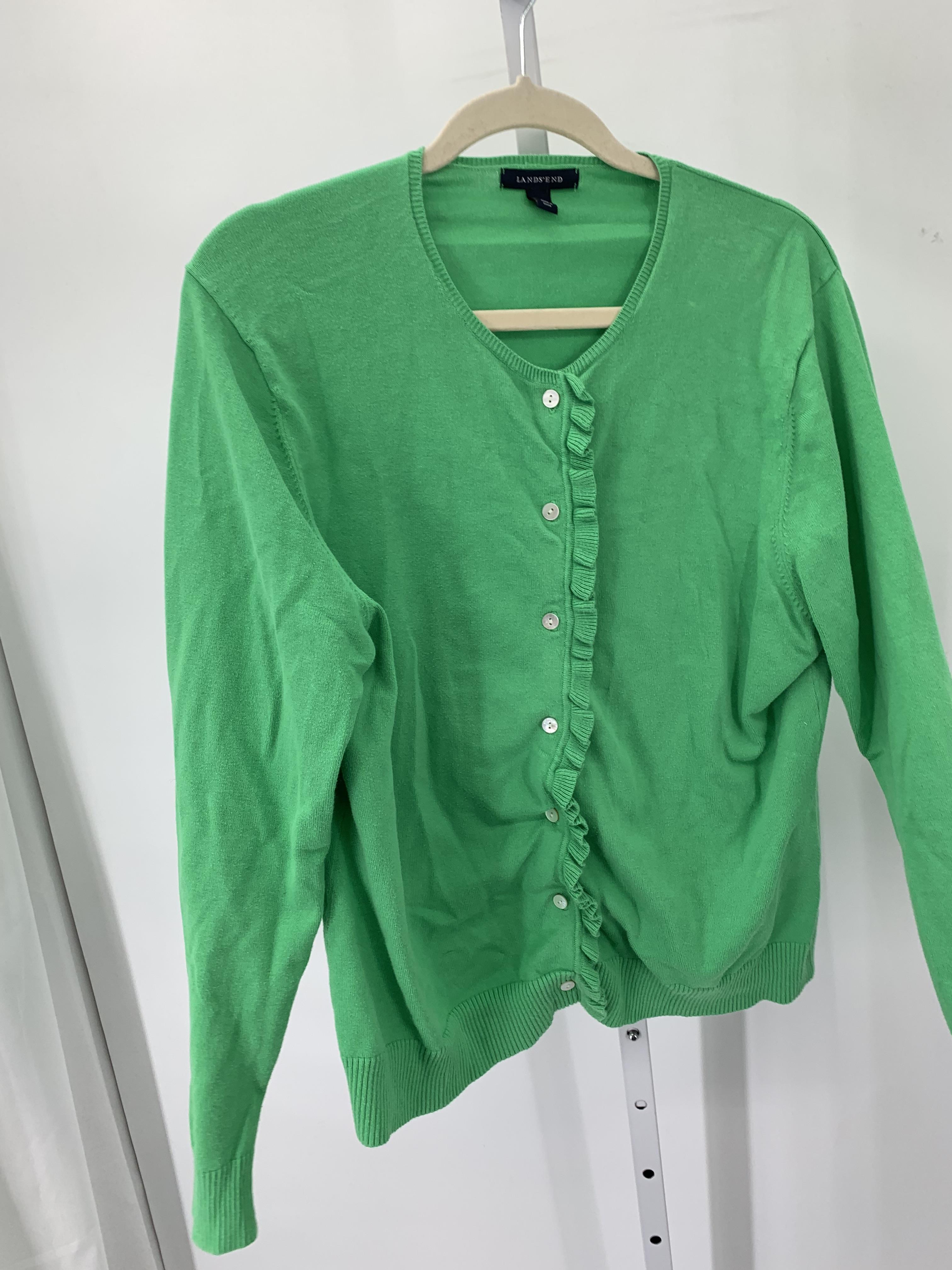 Lands End Size Large Misses Long Slv Sweater