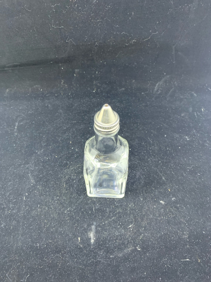 GLASS BOTTLE SUGAR DISPENSER.