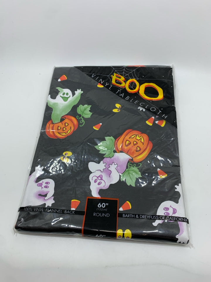 NIP VINYL "BOO" TABLECLOTH.