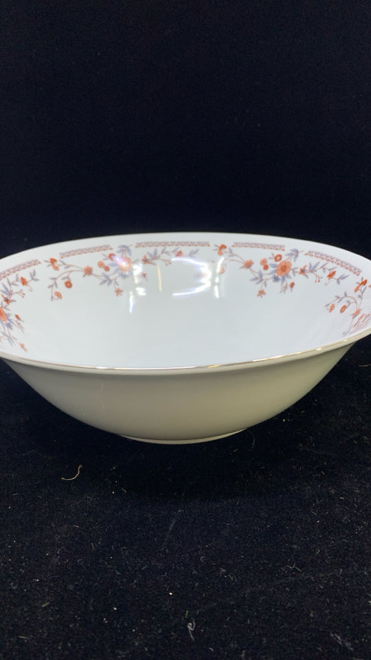 DYNASTY FINE CHINA COPENHAGEN PRINT SERVING BOWL.