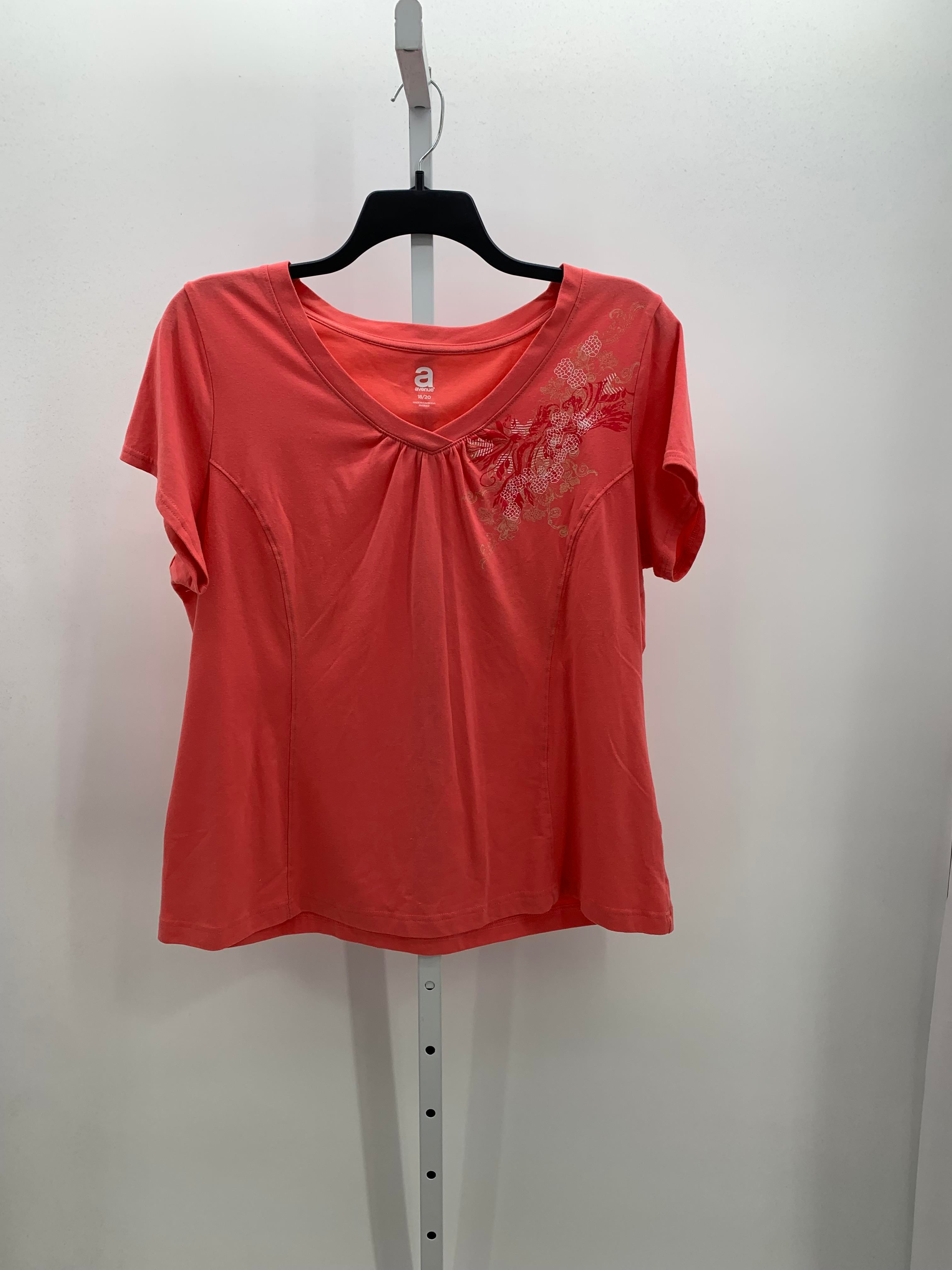 Avenue Size 18/20 W Womens Short Sleeve Shirt