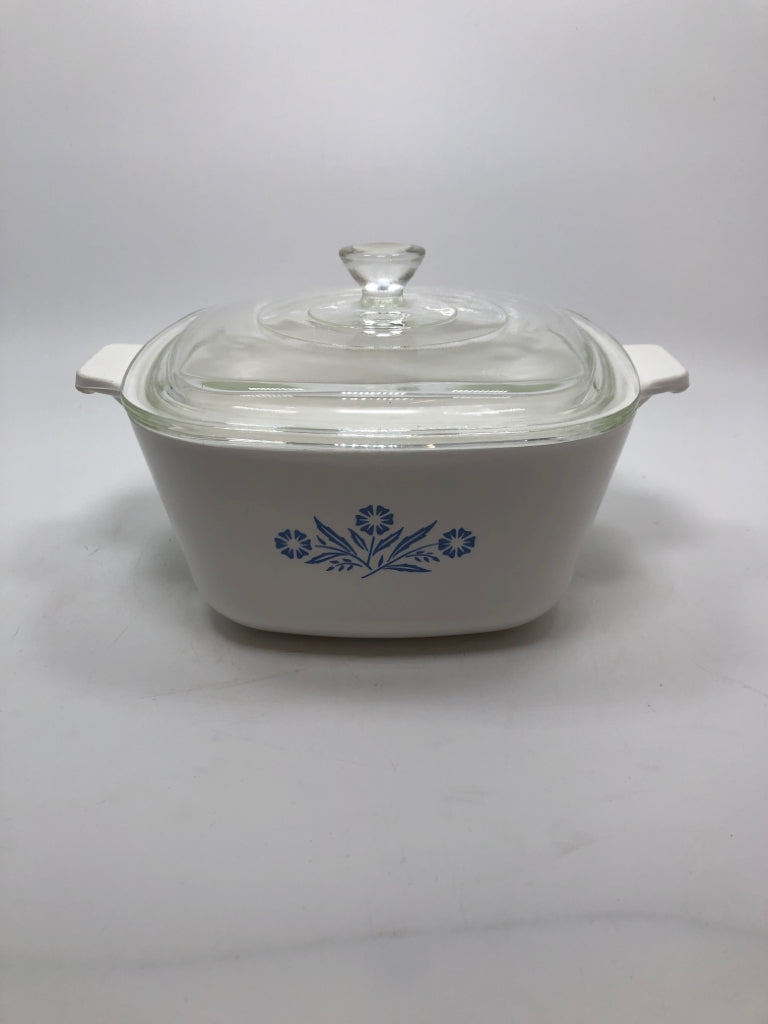 BLUE CORNFLOWER COVERED DISH.