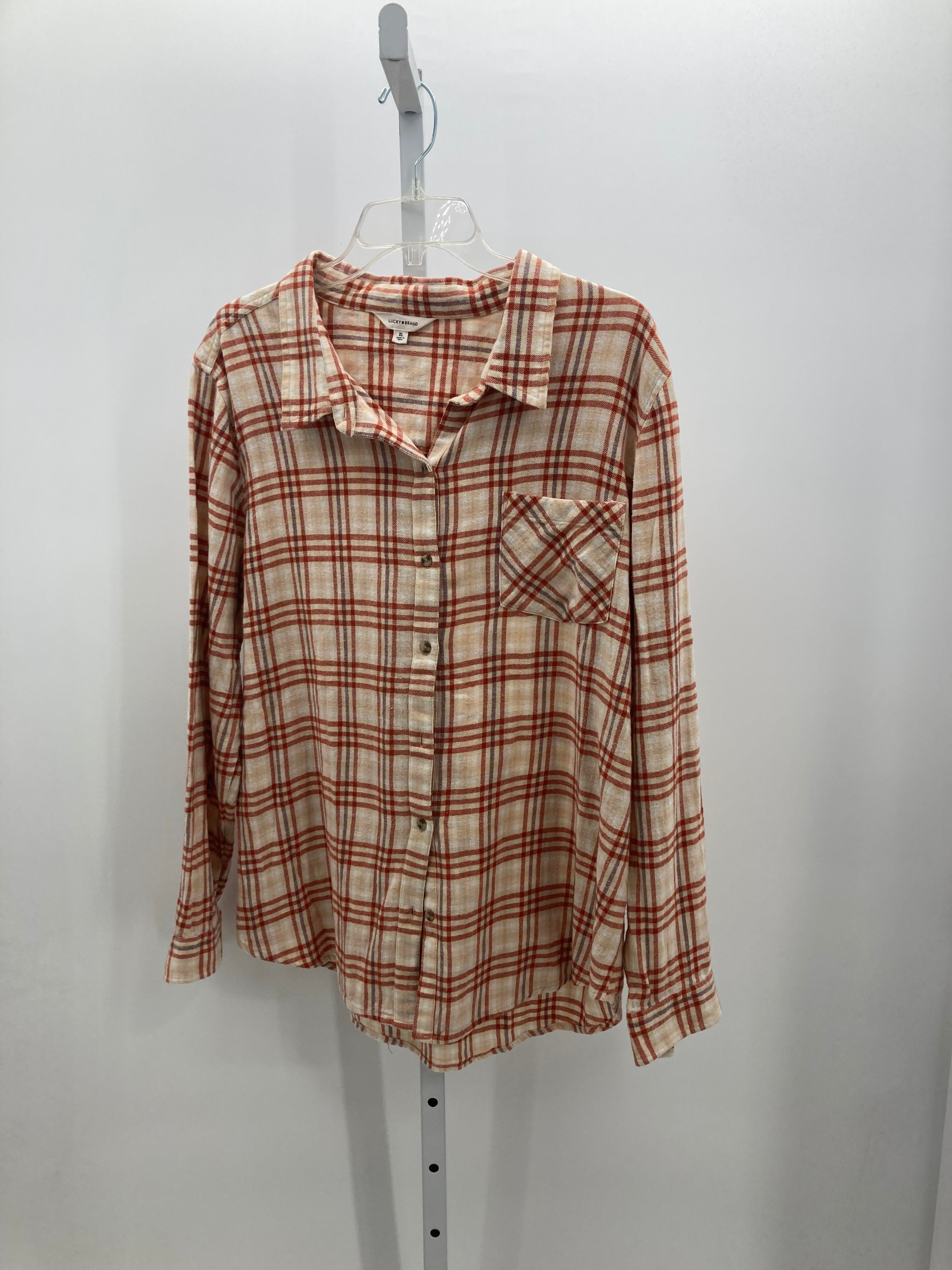 Lucky Brand Size Extra Large Misses Long Sleeve Shirt