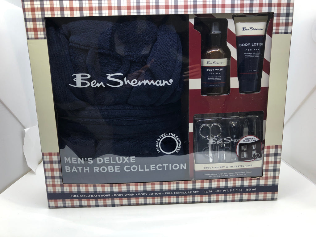 NIP MENS DELUXE BATH ROBE COLLECTION BEN SHERMAN.