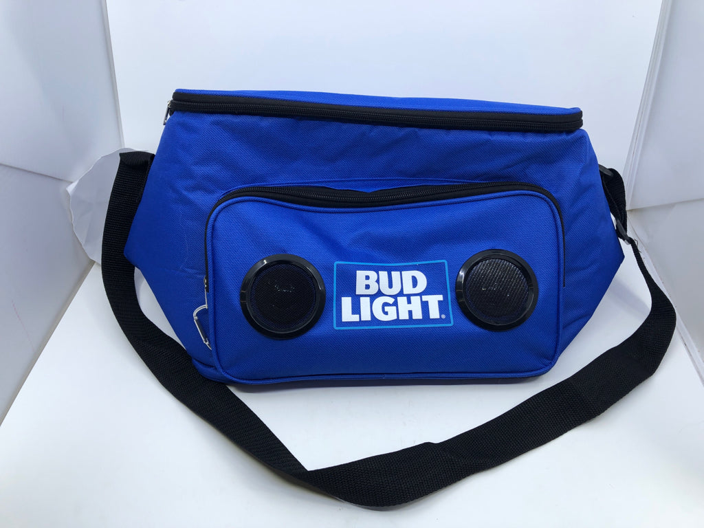 BUD LIGHT COOLER BAG W/SPEAKER.