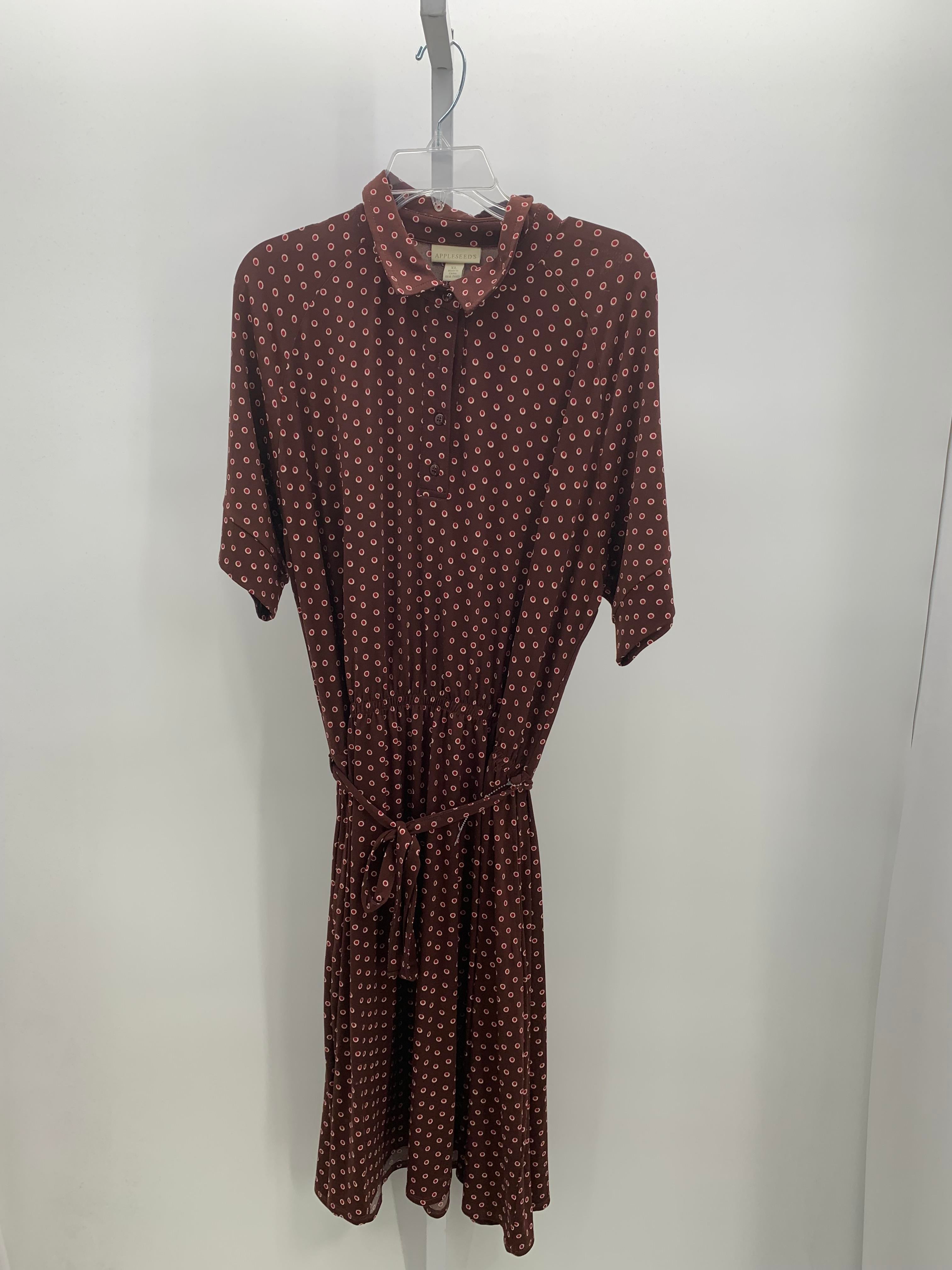 Appleseeds Size Extra Large Misses Short Sleeve Dress