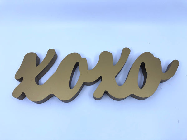 GOLD "XOXO" STANDING SIGN.
