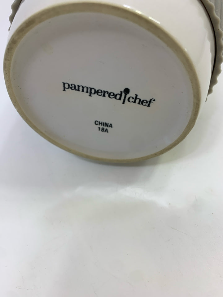 PAMPERED CHEF CERAMIC EGG COOKER.