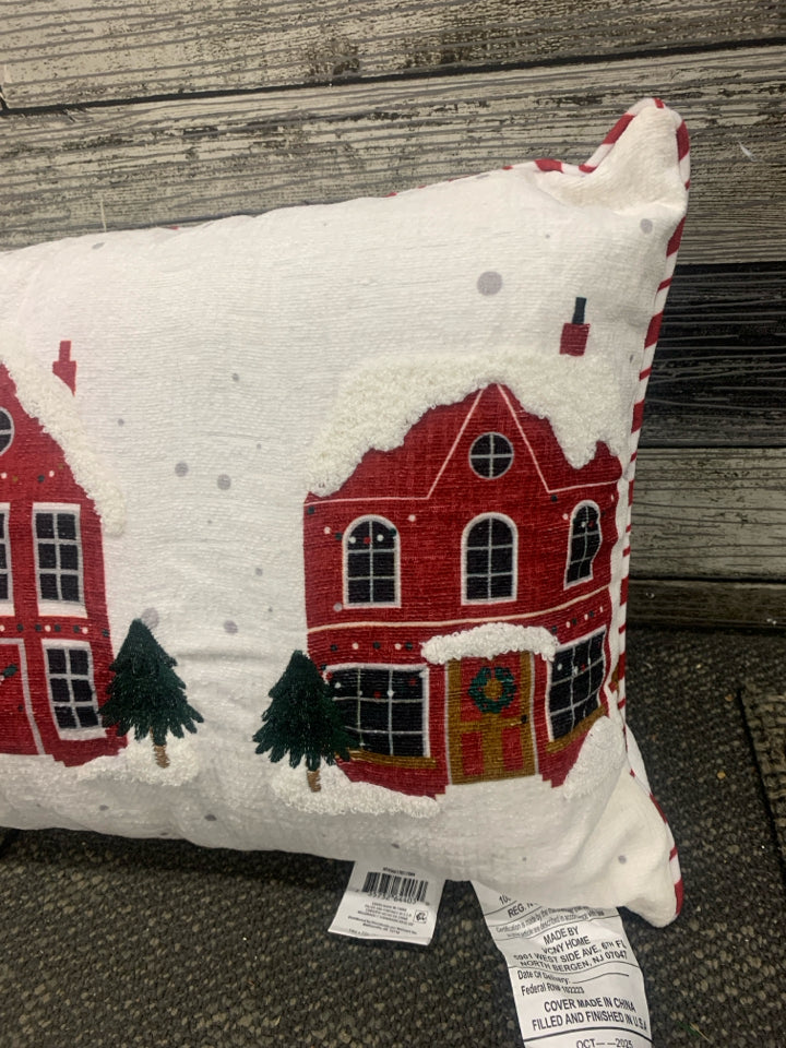 FLUFFY HOLIDAY THROW PILLOW.