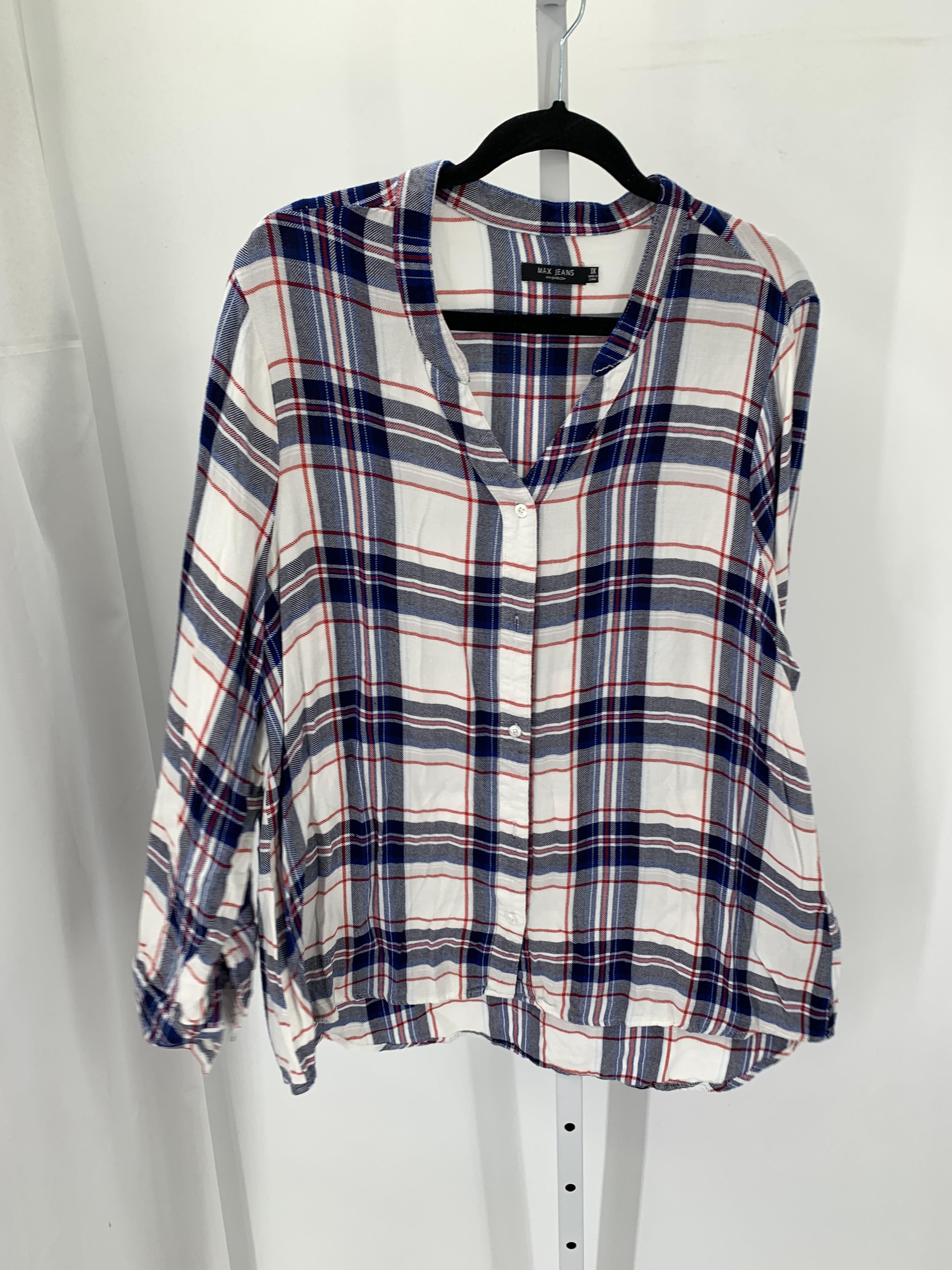 Max Jeans Size 1X Womens Long Sleeve Shirt