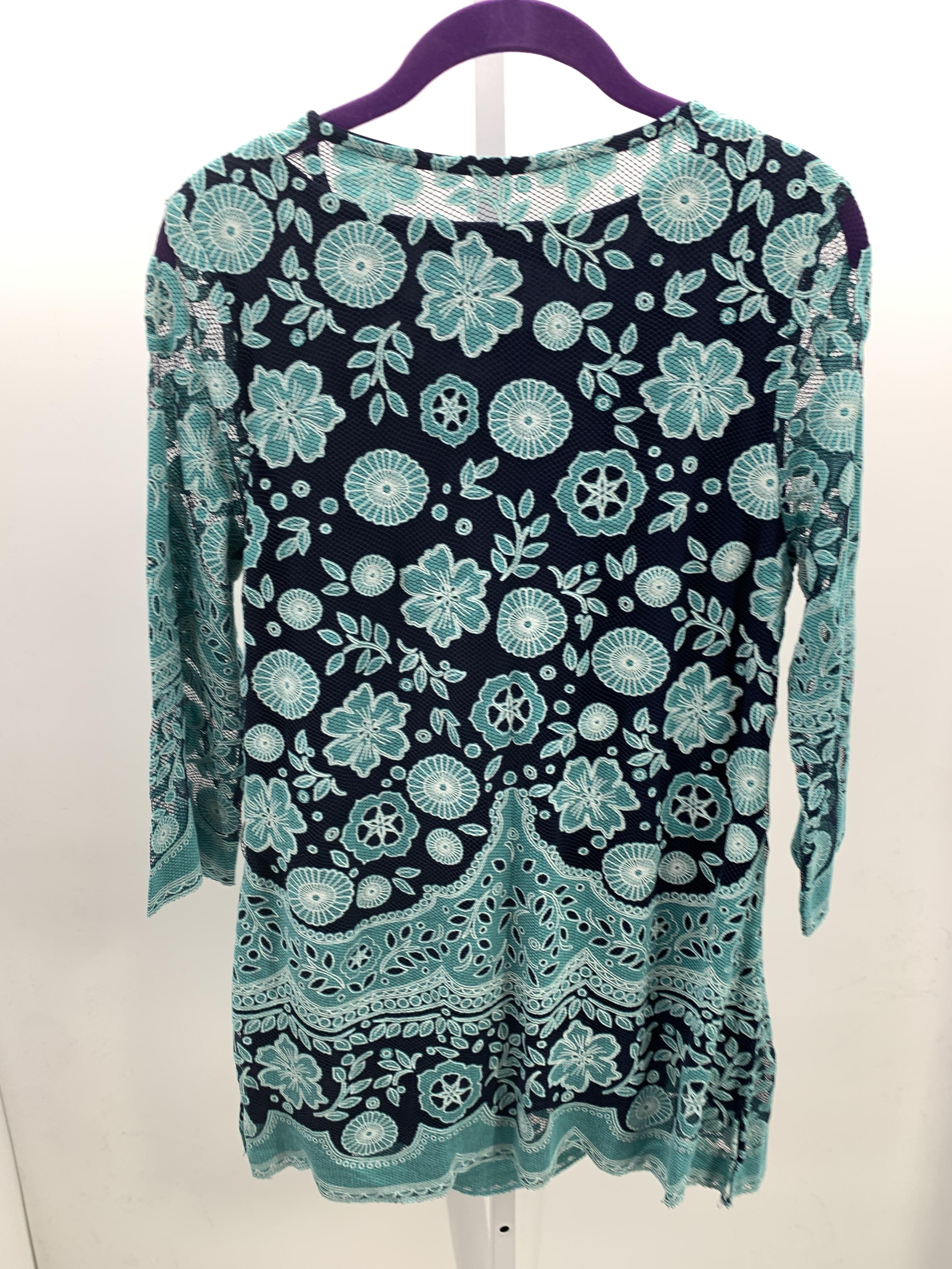 Isaac Mizrahi Size Small Misses 3/4 Sleeve Shirt