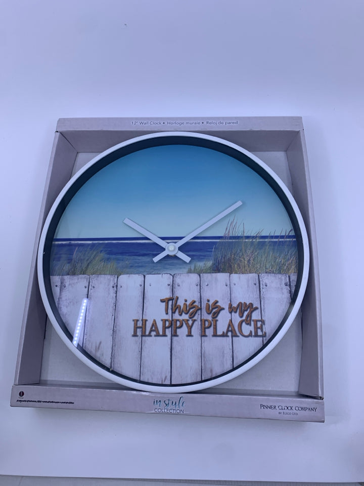 "THIS IS MY HAPPY PLACE CLOCK".