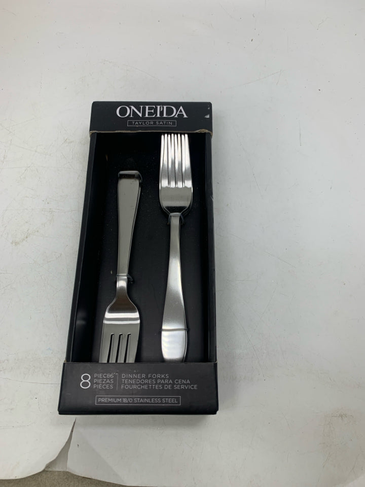 NIB 8 TAYLOR SATIN FORKS.