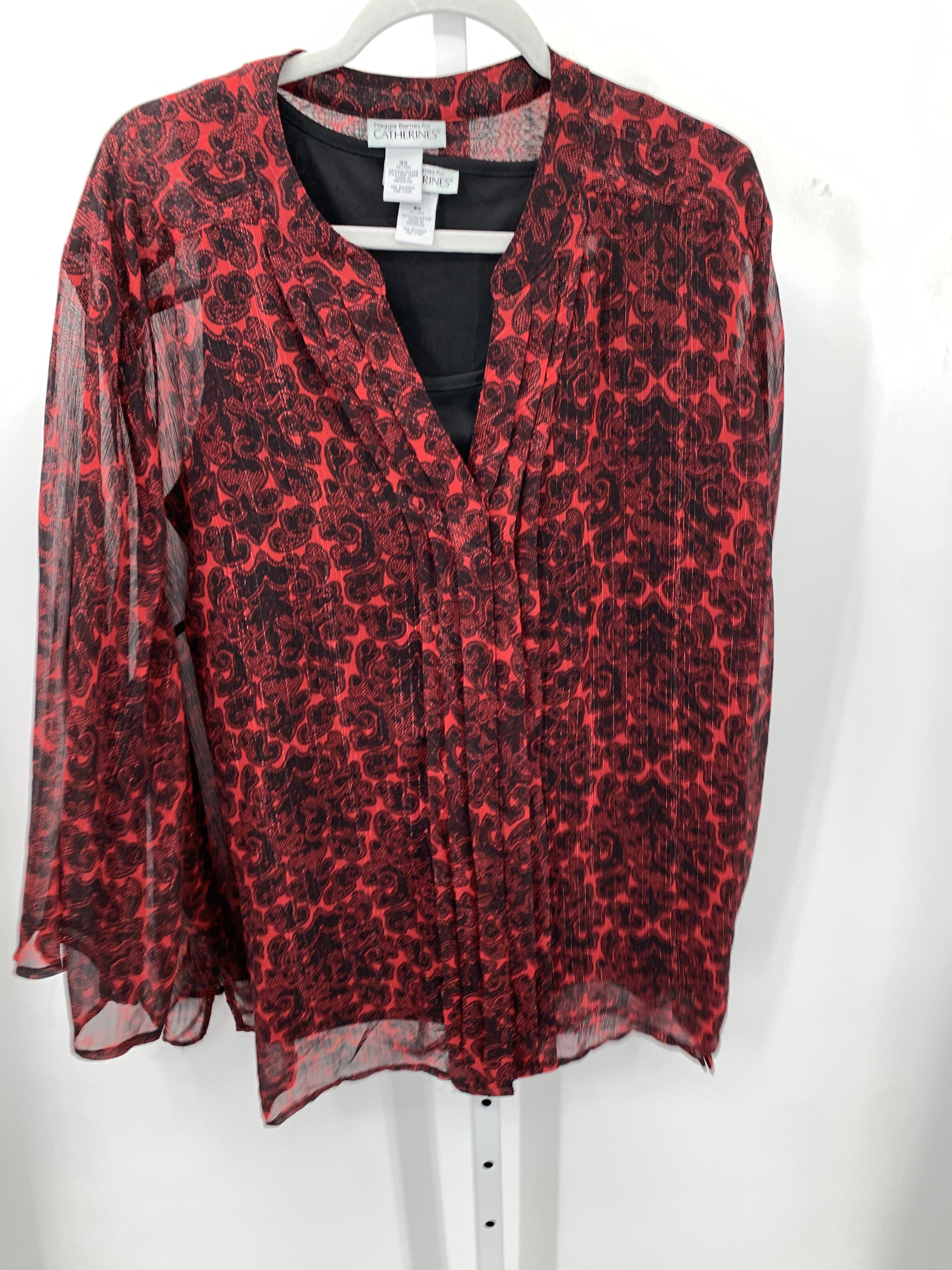 Catherine Size 3X Womens 3/4 Sleeve Shirt