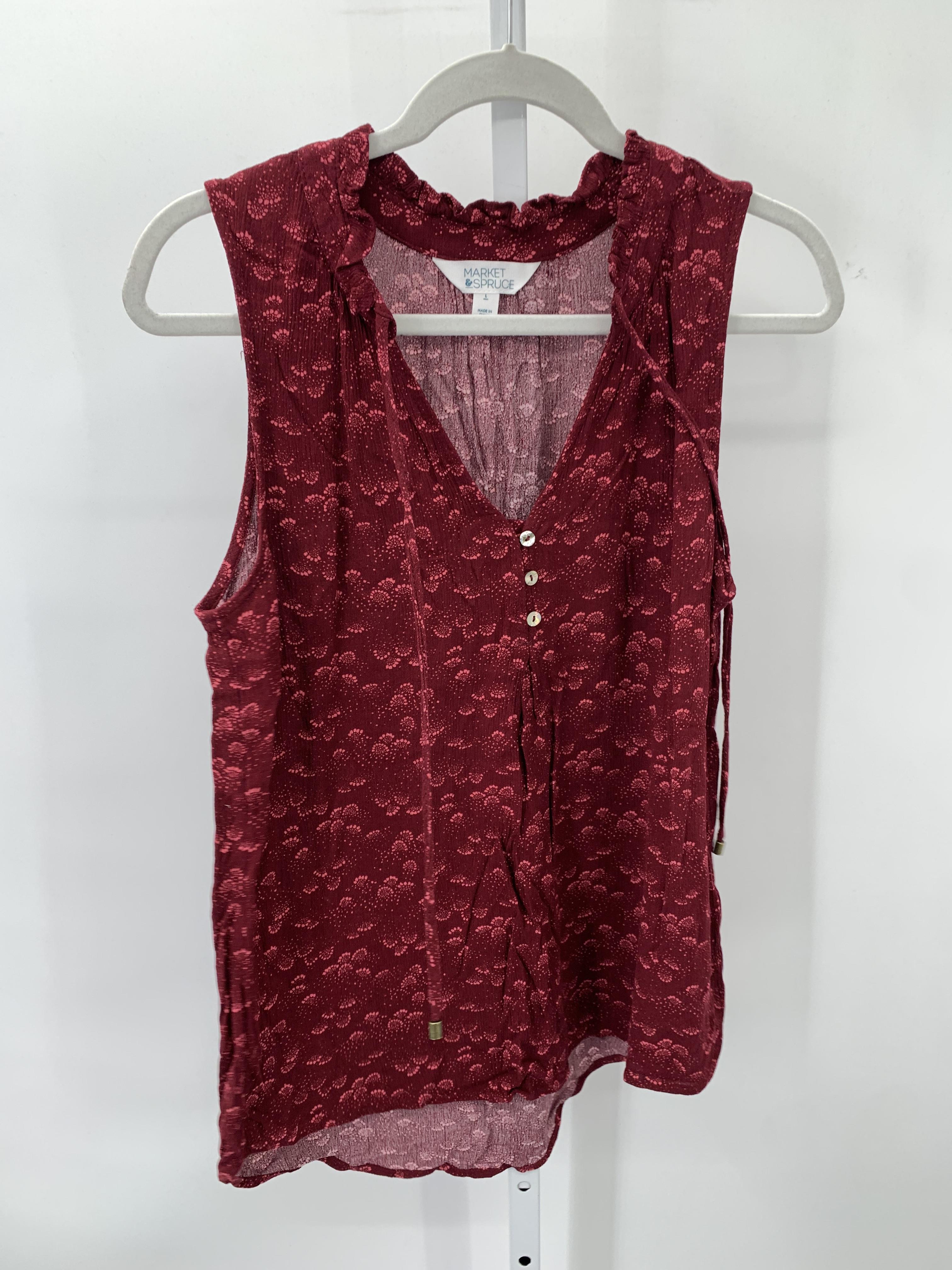 market & spruce Size Large Misses Sleeveless Shirt