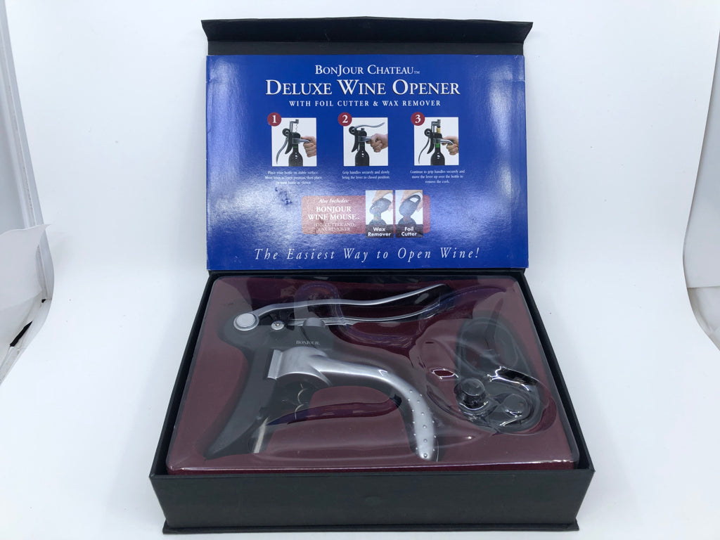 NIB DELUXE WINE OPENER.