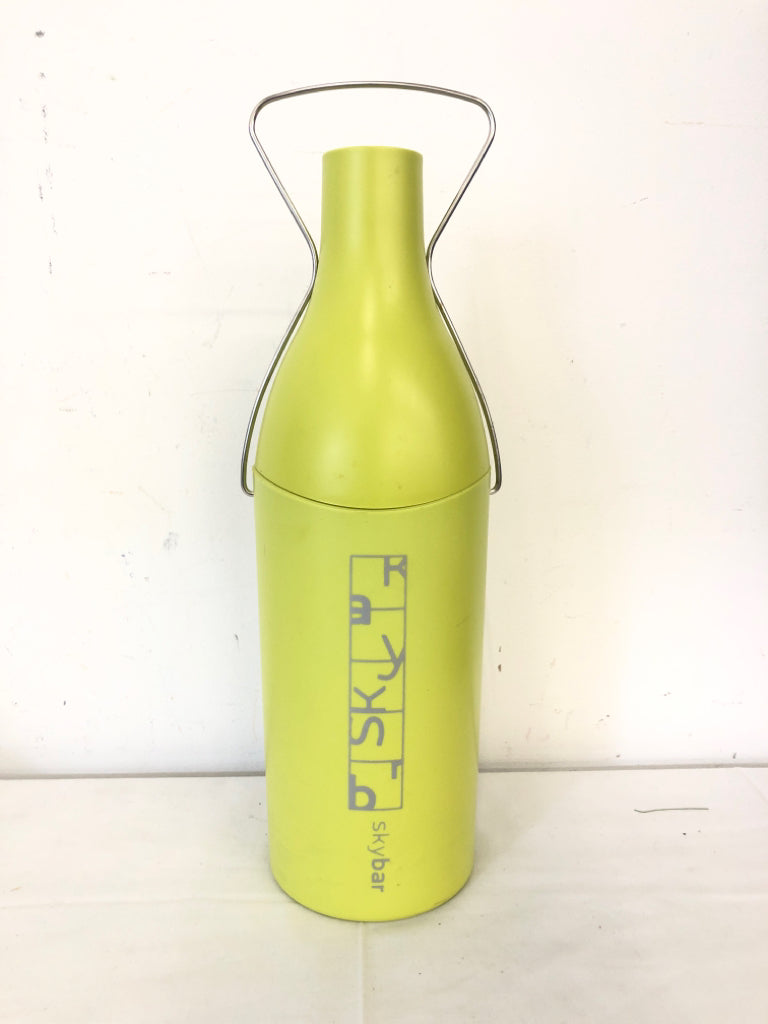 NEON YELLOW SKYBAR WINE BOTTLE CARRIER.