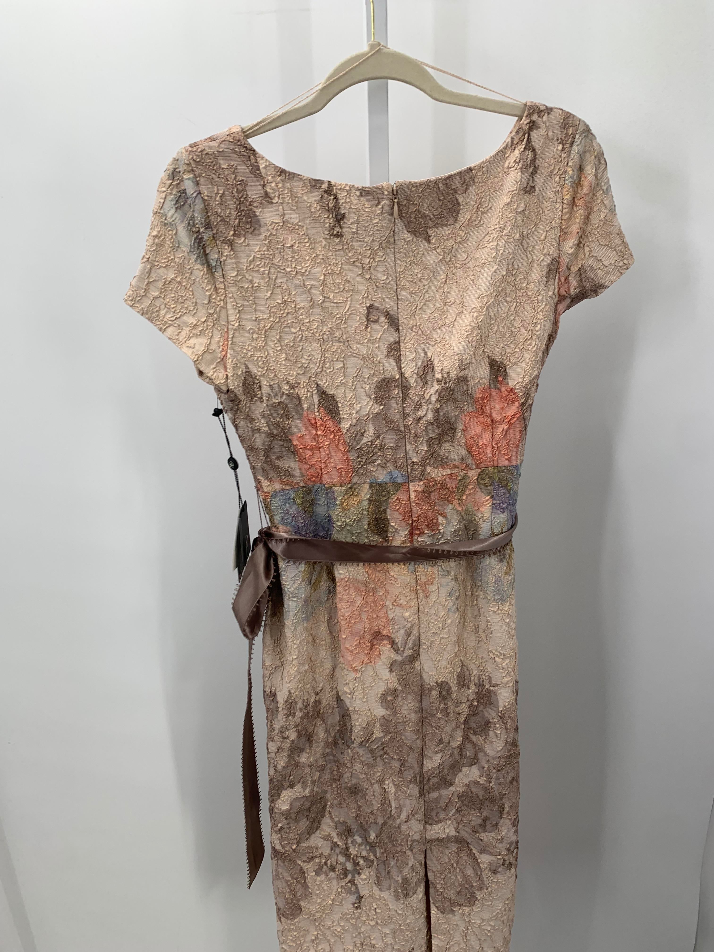 Adrianna Papell Size 10 Petite Petite Short Sleeve Dress