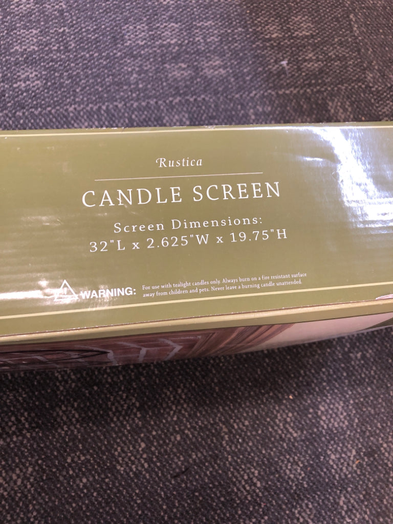 TEA LIGHT CANDLE SCREEN BLACK FINISH.