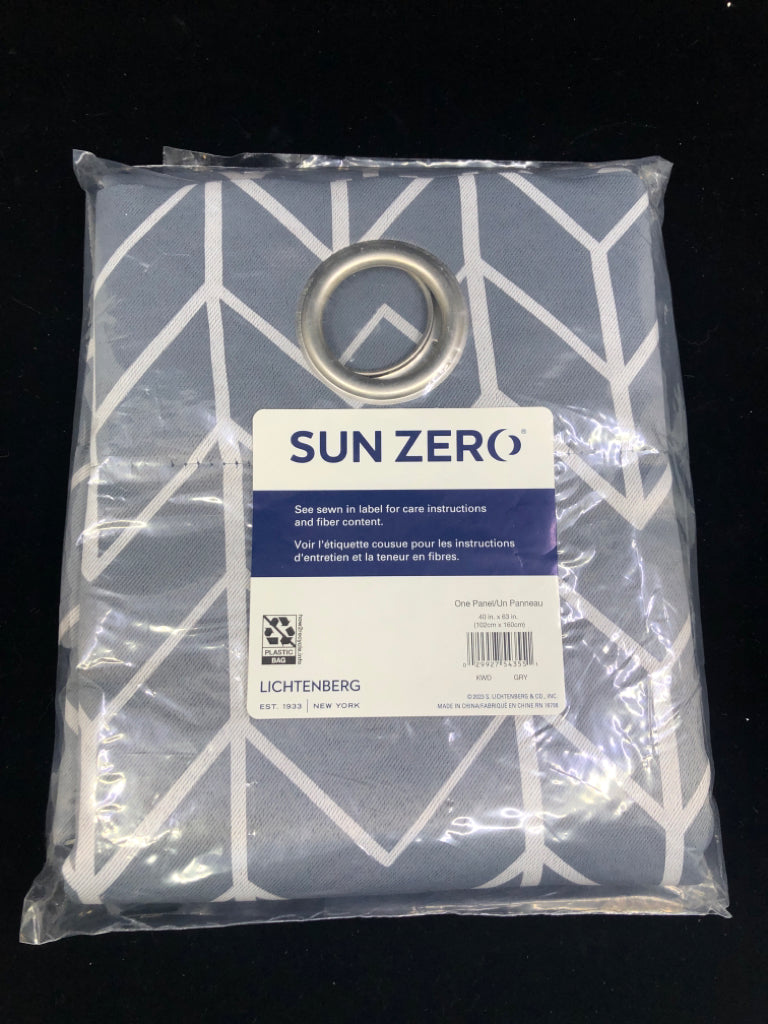 NIP SUN ZERO TEAL CURTAIN PANEL.