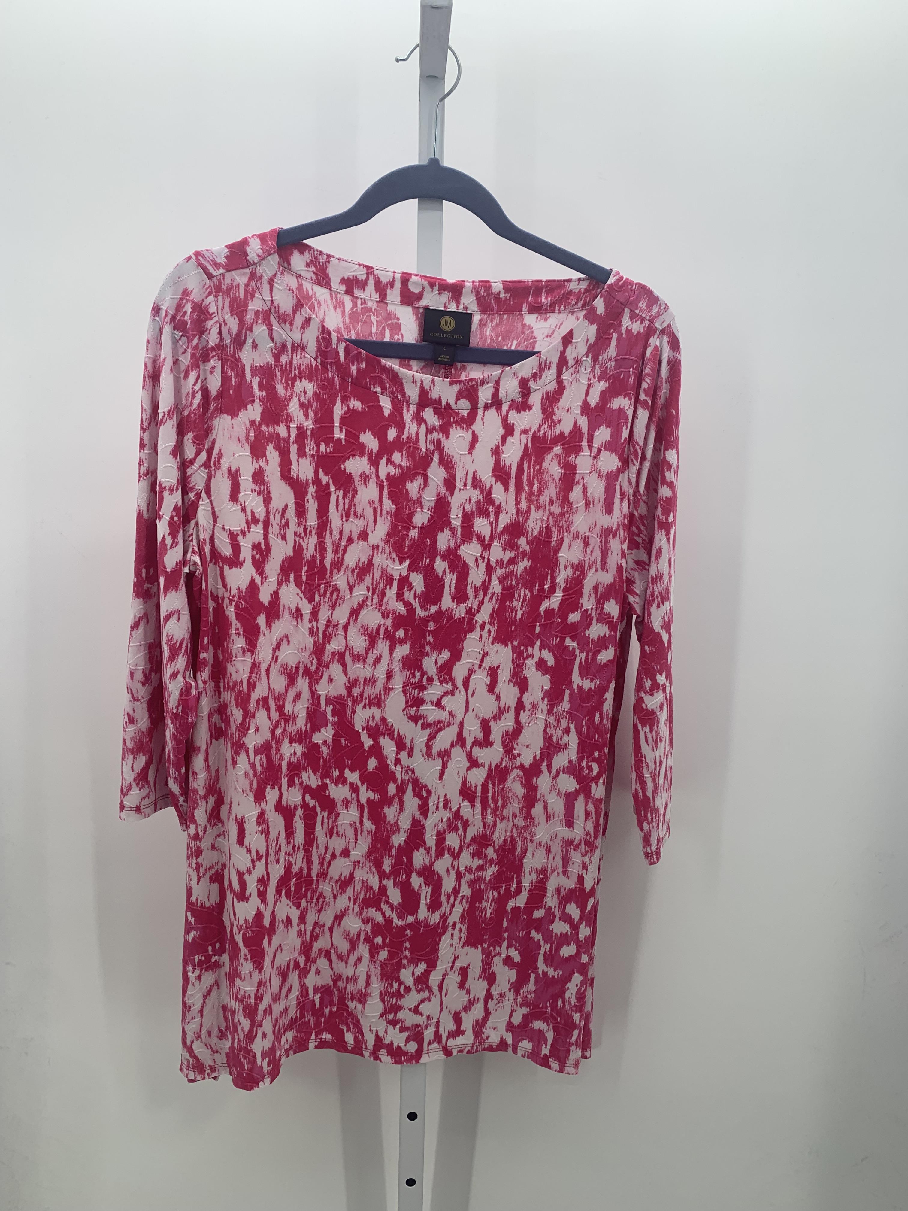 JM Collection Size Large Misses 3/4 Sleeve Shirt