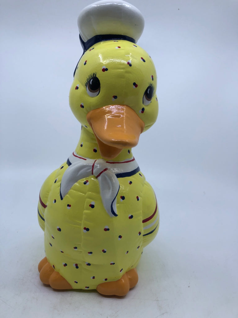 YELLOW SAILOR DUCK BANK.