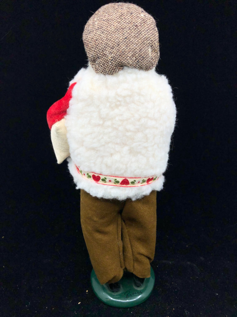 1997 BYERS CHOICE SANTA W HEART VEST.