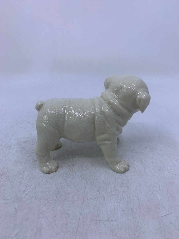 PUPPIES OF LENOX BULLDOG FIGURINE W/ GOLD DETAILS.