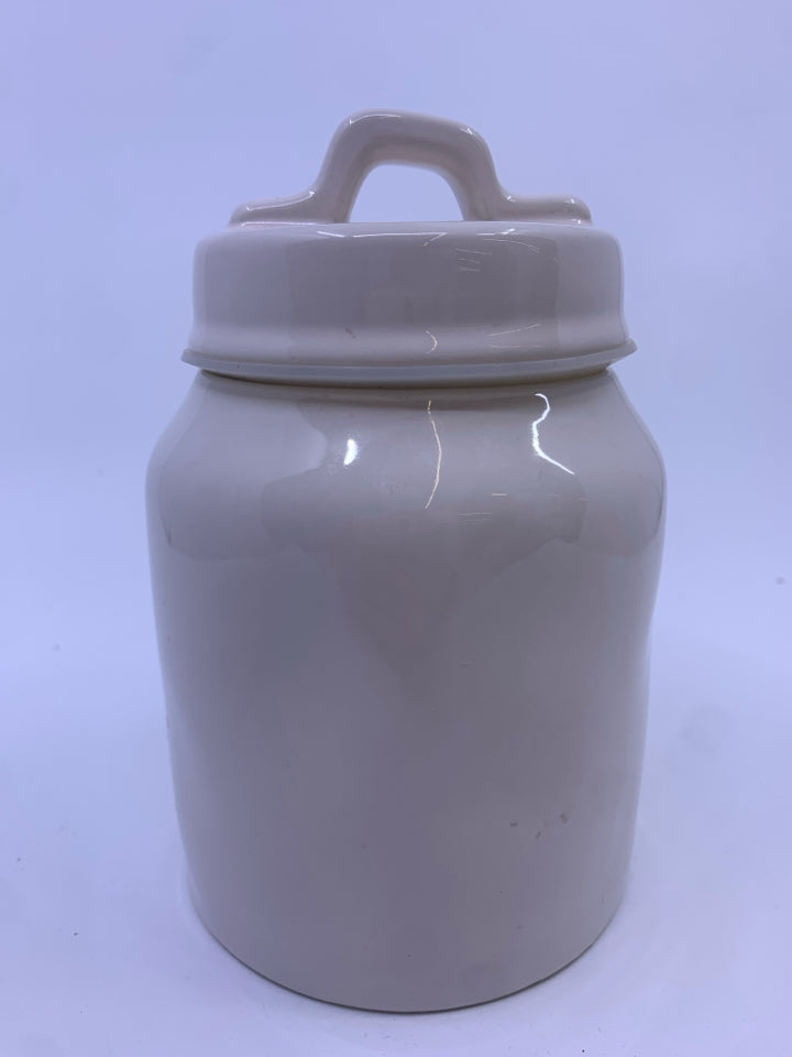 RAE DUNN GIVE WRAPPED PRESENT CANISTER.