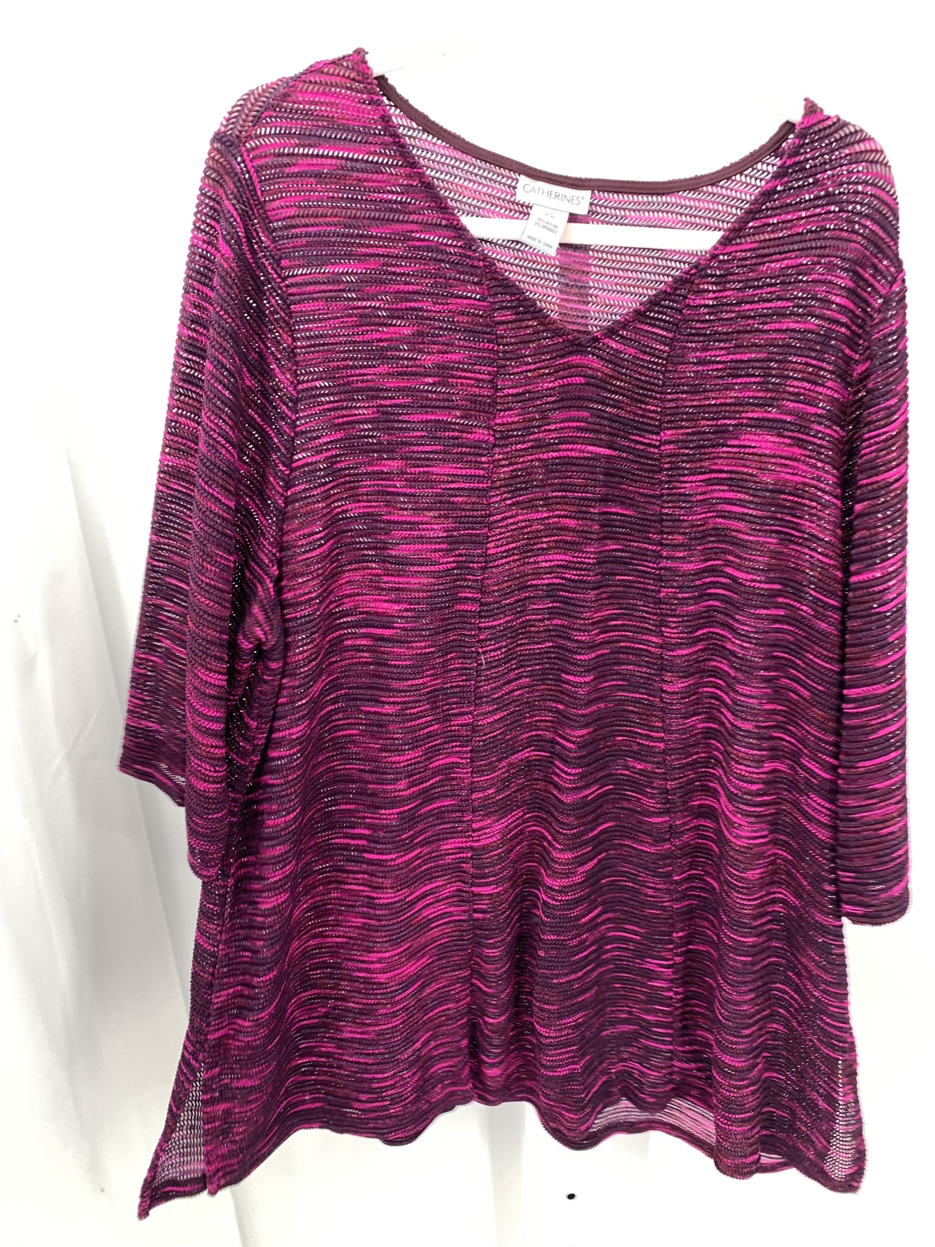 Catherine Size 1X Womens 3/4 Sleeve Sweater