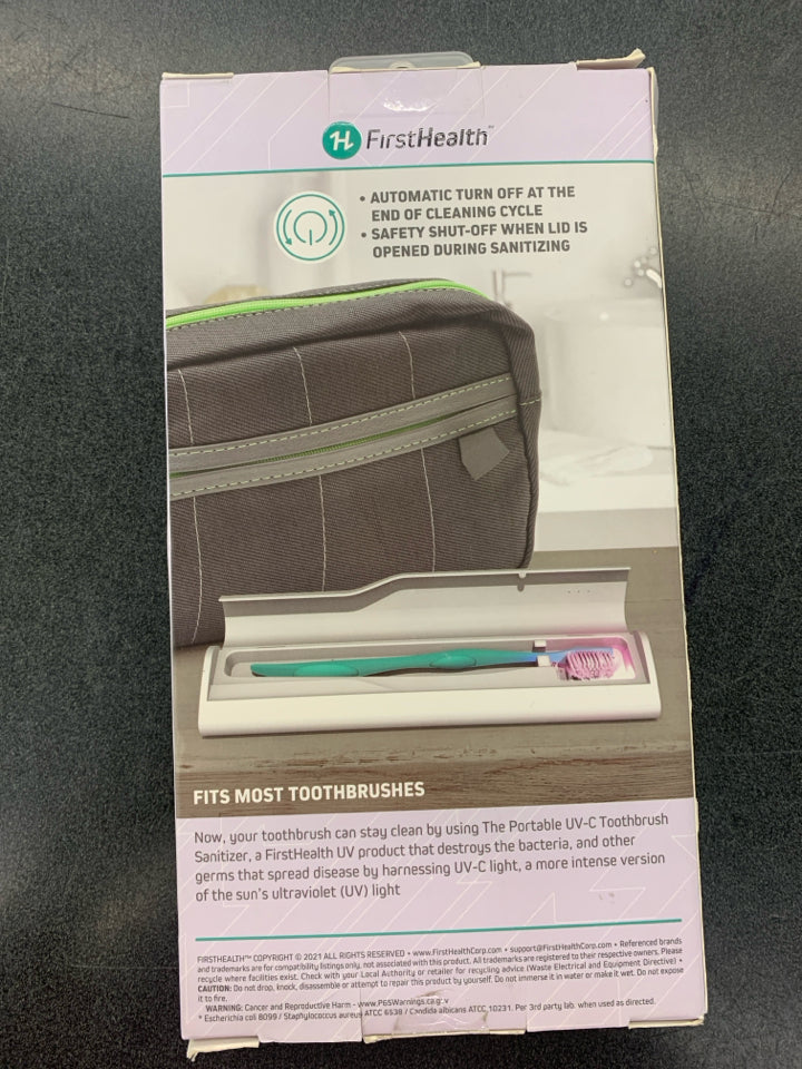 NIB RECHARGEABLE UV TOOTHBRUSH SANITIZER.