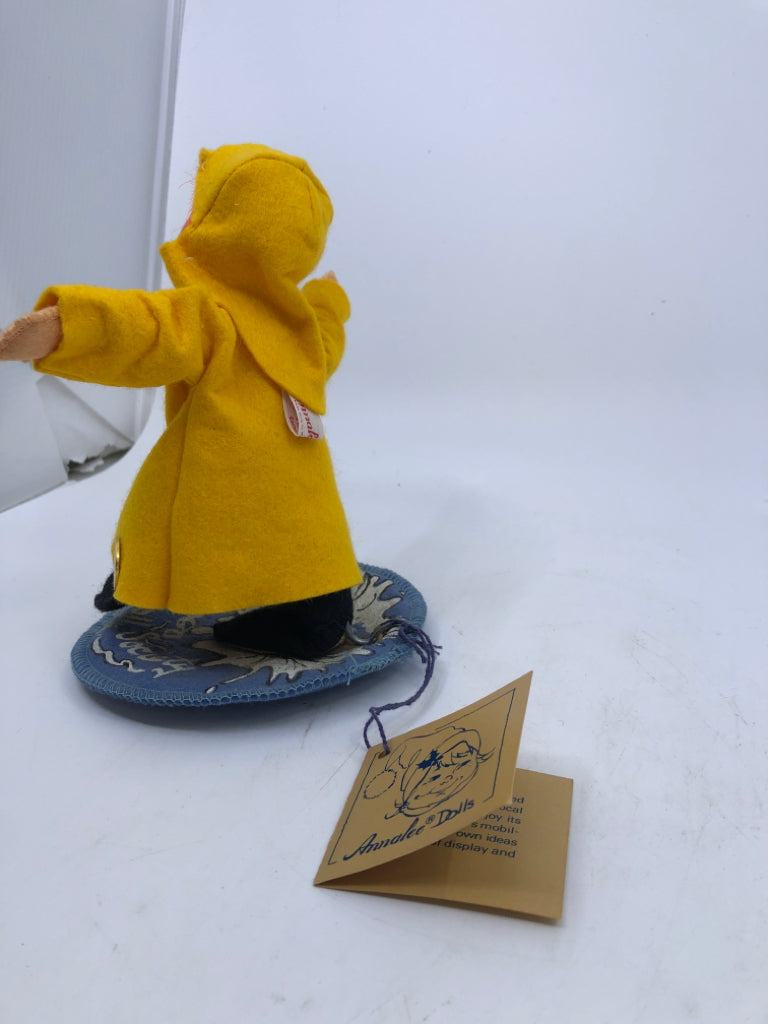 ANNA LEE SOCIETY DOLL BOY IN RAIN COAT-1988.