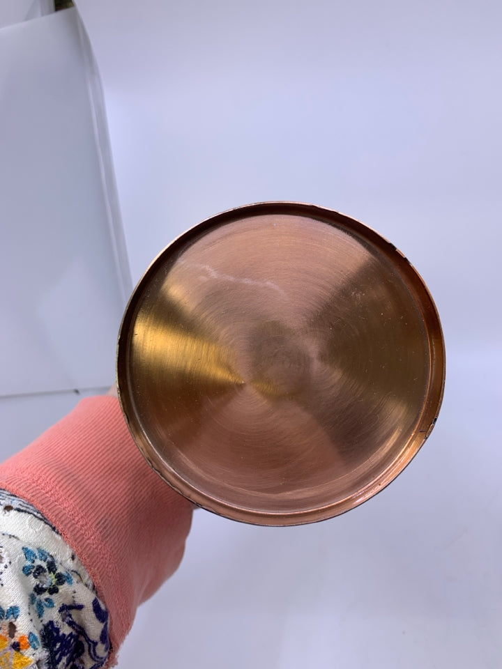 HAMMERED COPPER METAL PASTA CANISTER.