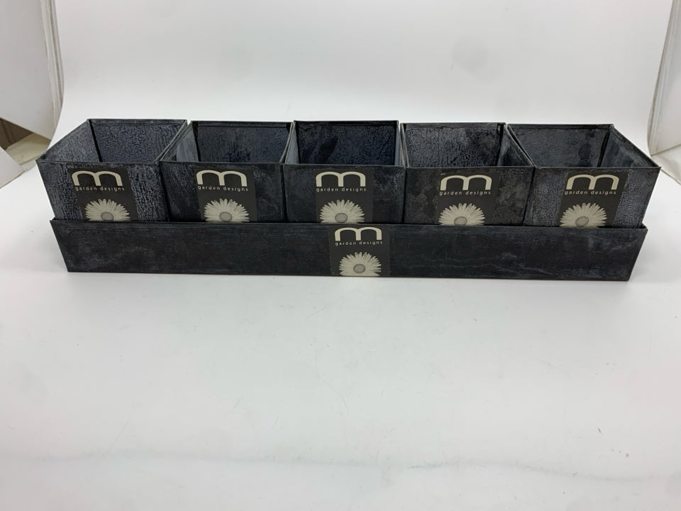 5 SECTION GALVANIZED PLANTER.