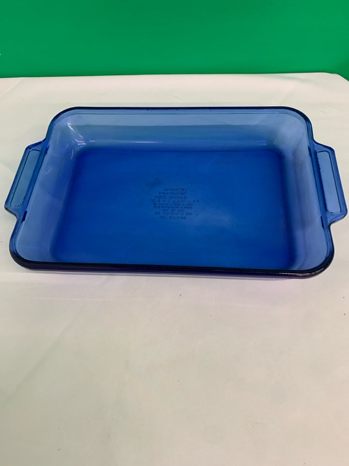 BLUE ANCHOR HOCKING BAKING PAN.
