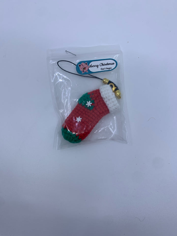 SMALL STOCKING ORNAMENT.