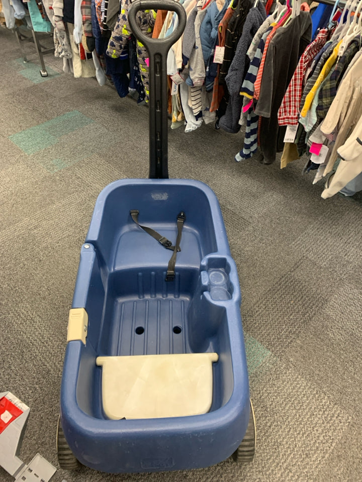Step2 Wagon for Two Plus Blue Foldable Wagon for Kids with Seats