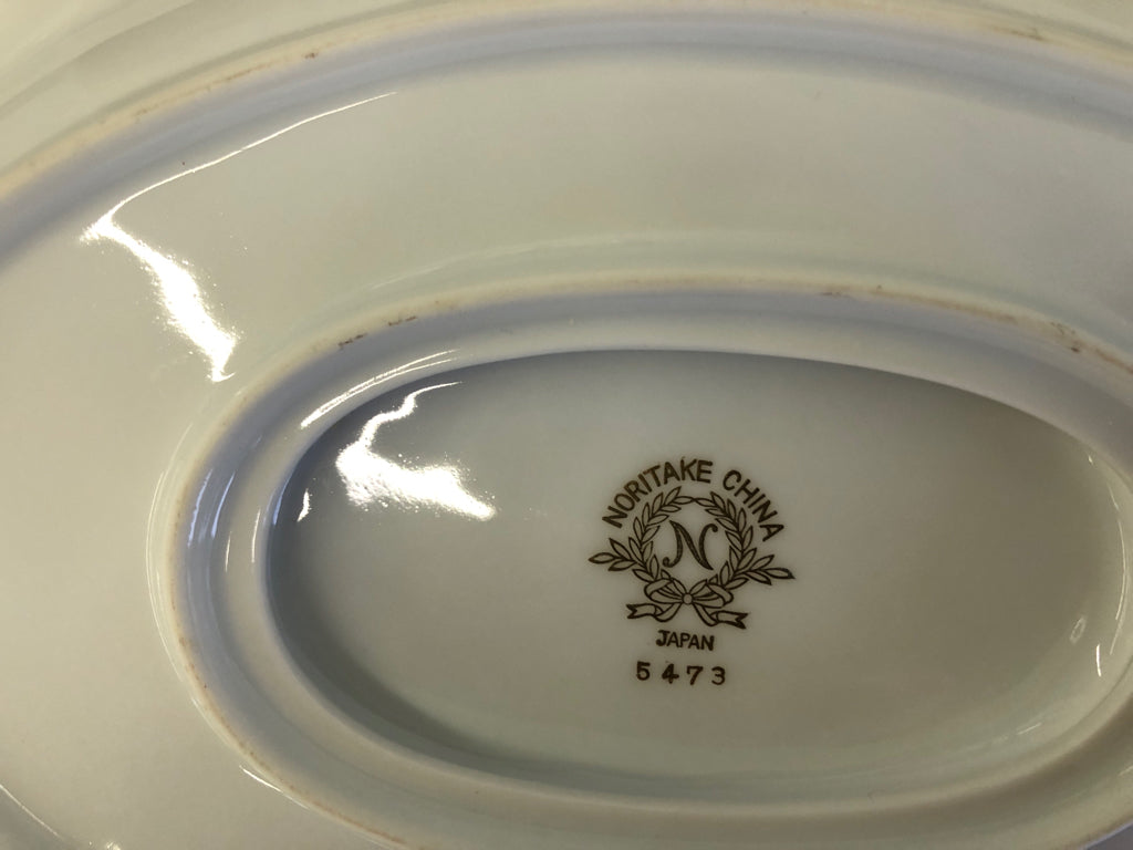 66 PC SVC 10 PINK FLORAL W/ GOLD RIM NORITAKE .