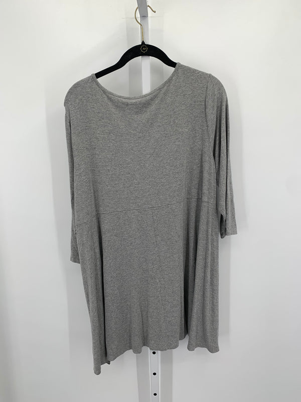 philosophy Size 1X Womens 3/4 Sleeve Shirt