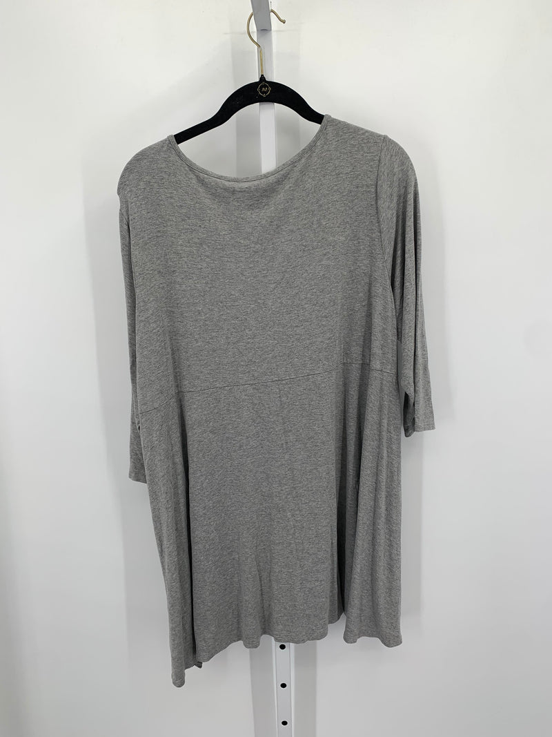 philosophy Size 1X Womens 3/4 Sleeve Shirt