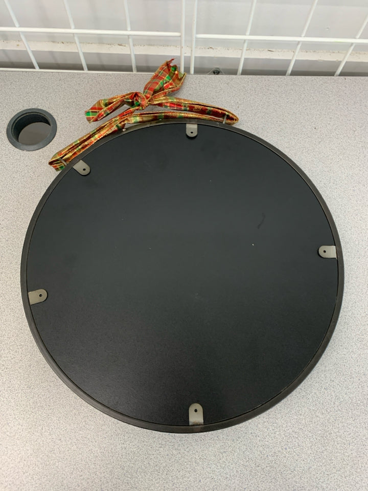 CIRCLE WALL MIRROR W/RIBBON.