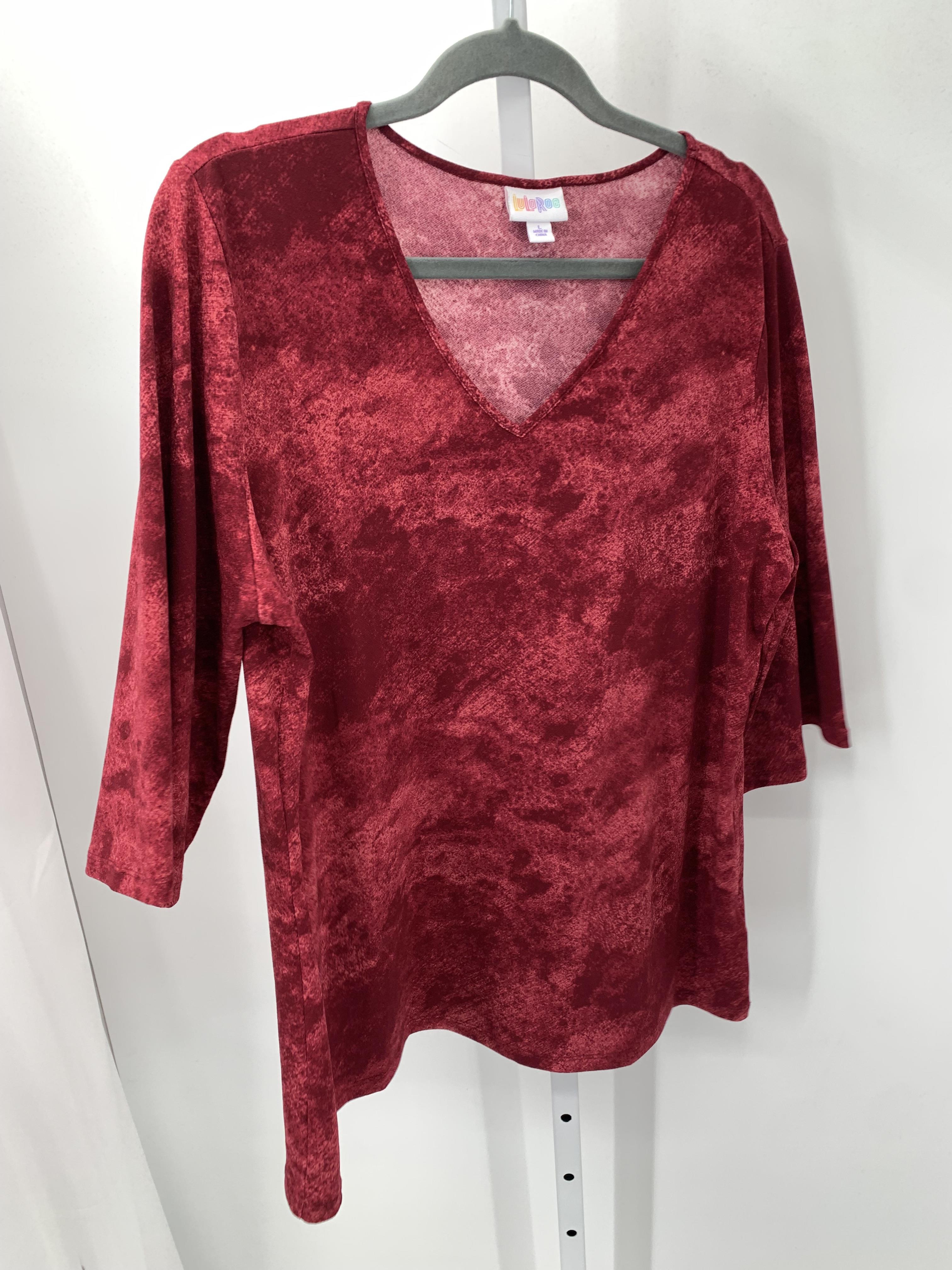 Lularoe Size Large Misses 3/4 Sleeve Shirt