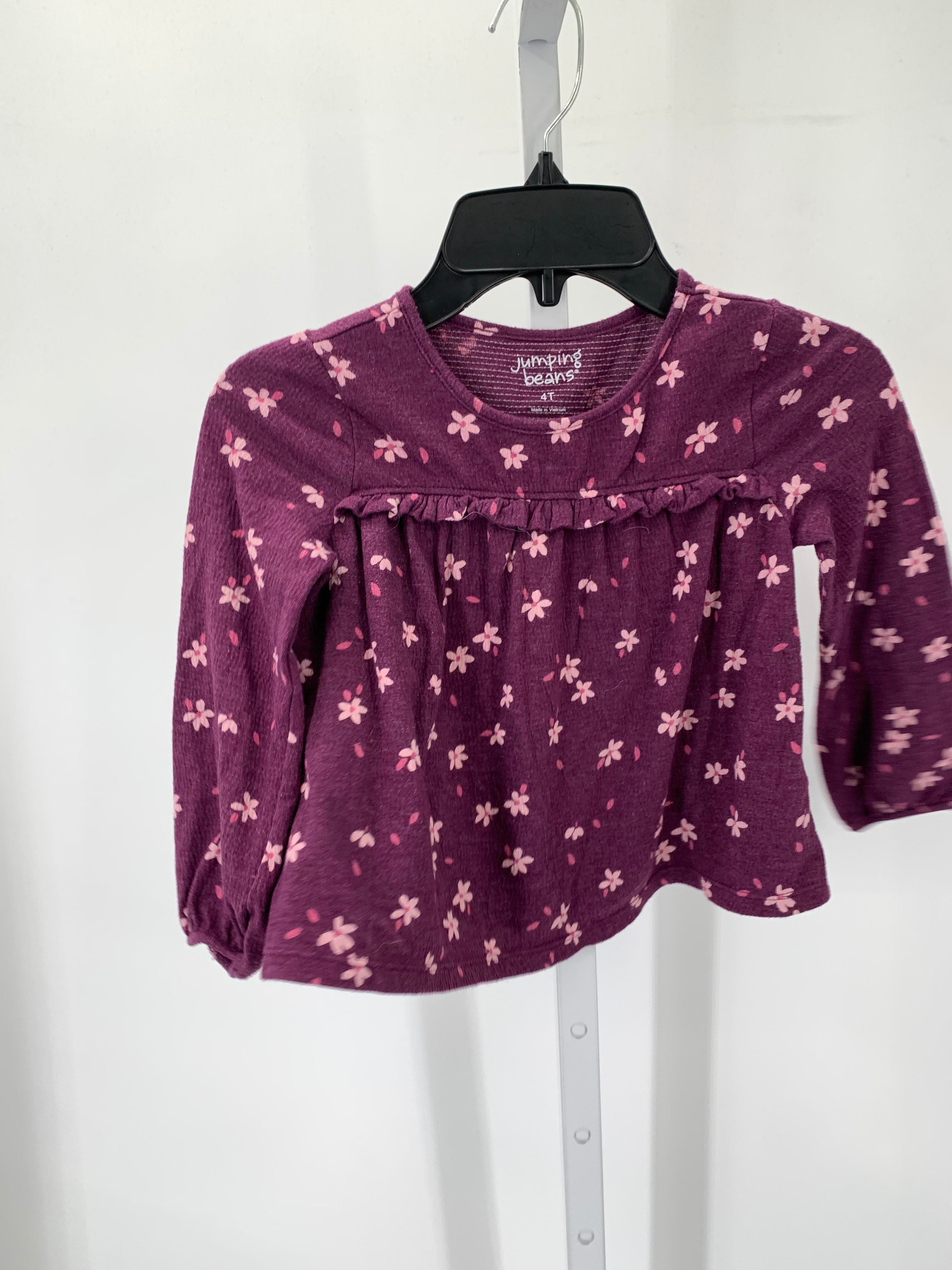 Jumping Beans Size 4T Girls Long Sleeve Shirt