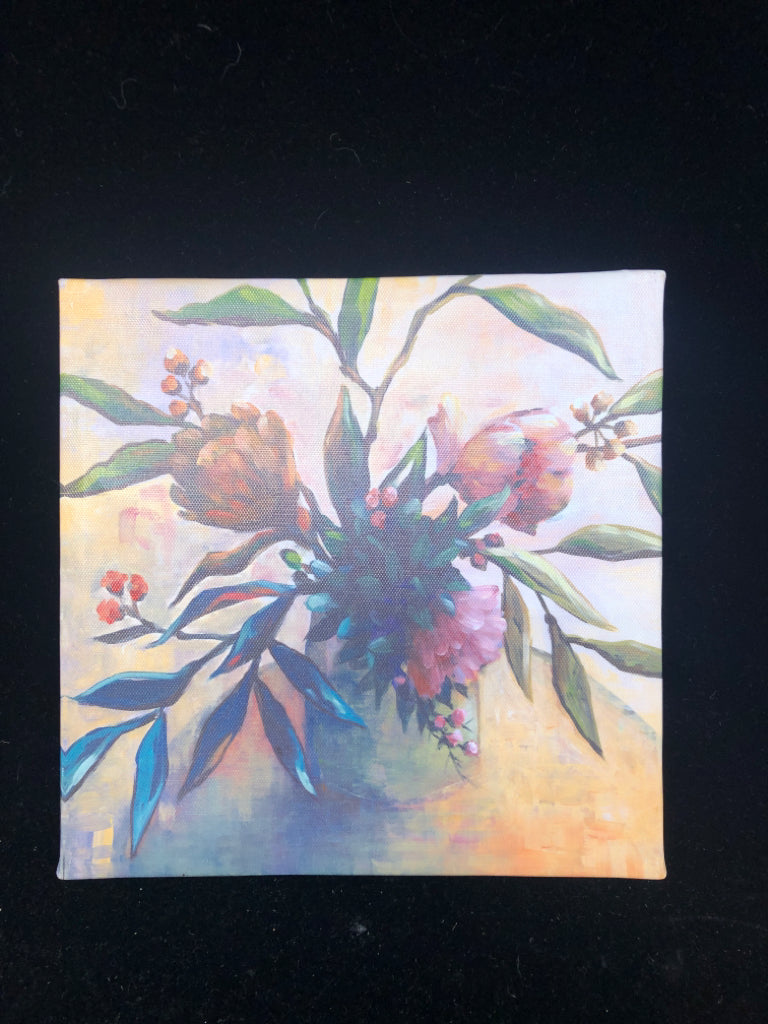 FLORAL CANVAS WALL ART.