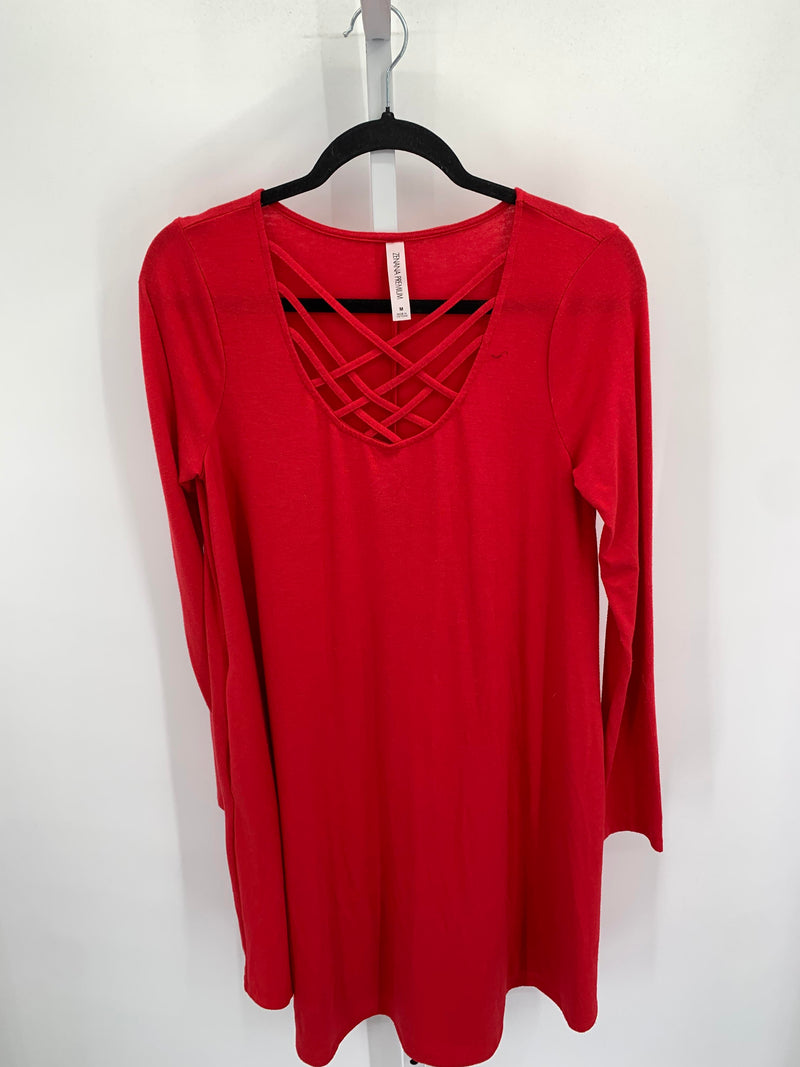 Zenana Size Medium Misses Long Sleeve Dress